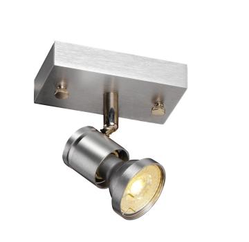 Preview: ASTO, Wand- und Deckenleuchte, einflammig, QPAR51, aluminium gebürstet, max. 75 W