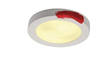 PLASTRA 105, Deckenleuchte, TC-DSE, rund, weißer Gips, max. 50 W