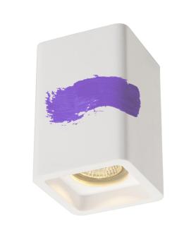 Preview: PLASTRA, Deckenleuchte, QPAR51, eckig, weißer Gips, max. 35 W