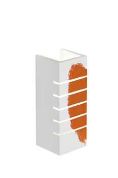 Preview: PLASTRA, Wandleuchte, eckig, 100 Slot, weißer Gips, E14, max. 40 W