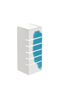 PLASTRA, Wandleuchte, eckig, 100 Slot, weißer Gips, E14, max. 40 W