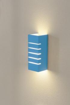 PLASTRA, Wandleuchte, eckig, 100 Slot, weißer Gips, E14, max. 40 W