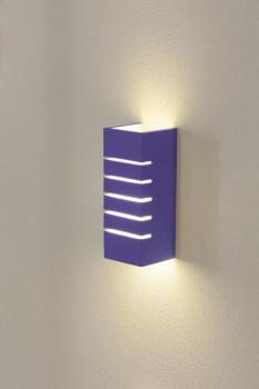 PLASTRA, Wandleuchte, eckig, 100 Slot, weißer Gips, E14, max. 40 W