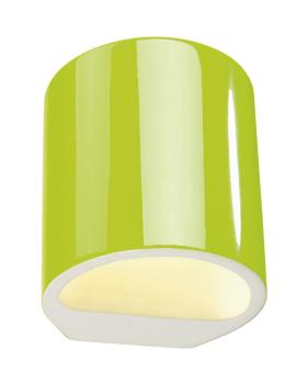 Preview: PLASTRA 104, Wandleuchte, QT14, rund, weißer Gips, QT14, max. 42 W