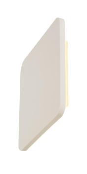 PLASTRA, Wandleuchte, LED-Strip, 3000 K, eckig, weißer Gips max. 10,8 W