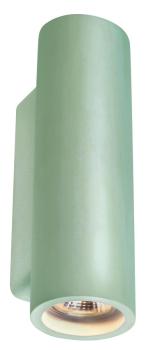 Preview: PLASTRA, Wandleuchte, QPAR51, rund, Tube, weißer Gips, max. 70 W