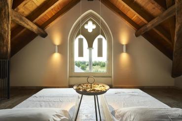 PLASTRA, Wandleuchte, QPAR51, rund, Tube, weißer Gips, max. 70 W