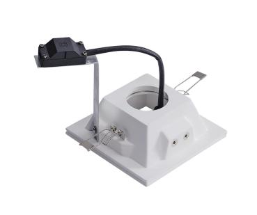 Preview: PLASTRA, Einbauleuchte, QPAR51, eckig, weißer Gips, max. 35 W