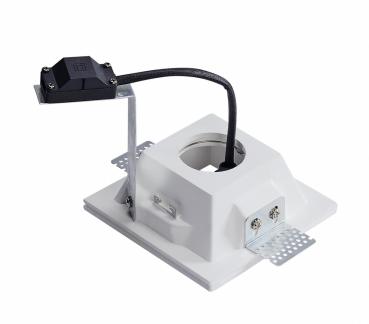 Preview: PLASTRA, Einbauleuchte, QPAR51, eckig, weißer Gips, max. 35 W