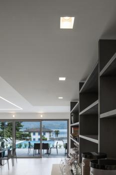 PLASTRA, Einbauleuchte, QPAR51, eckig, weißer Gips, max. 35 W