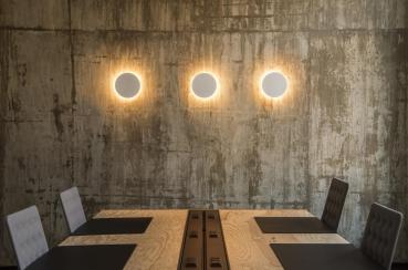 PLASTRA, Wandleuchte, LED, 3000 K, rund, weißer Gips, Ø 26 cm