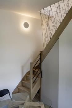 PLASTRA, Wandleuchte, LED, 3000 K, rund, weißer Gips, Ø 26 cm