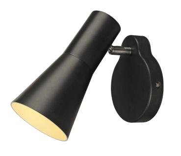 PHELIA, Wandleuchte, QPAR51, schwarz, max. 35 W, inkl. Schalter