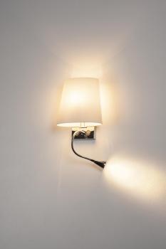 COUPA FLEX, Wandleuchte, QT14, 3000 K, chrom, Glas satiniert, 43 W