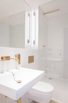 TRUKKO 90, Wandleuchte, LED, 3000 K, chrom/weiß, H 90 cm, inkl. LED- Treiber