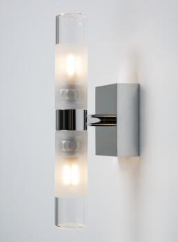 MIBO UP/DOWN, Wandleuchte, QT14, IP21, up/down, chrom, max. 50 W