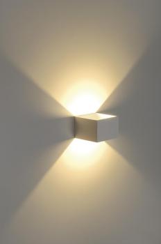 Preview: LOGS IN, Wandleuchte, LED, 3000 K, eckig, weiß, inkl. LED-Treiber