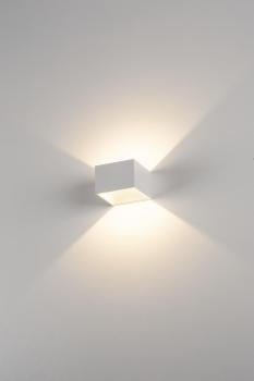 LOGS IN, Wandleuchte, LED, 3000 K, eckig, weiß, inkl. LED-Treiber