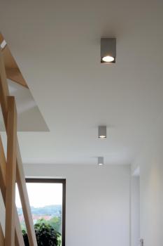 ALTRA DICE, Deckenleuchte, QPAR51, eckig, silbergrau/schwarz, max. 35 W