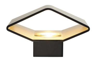 Preview: CARISO, Indoor LED Wandaufbauleuchte schwarz/gold 2700 K