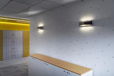 Preview: CARISO, Wandleuchte, LED, 2700 K, schwarz/gold, 2x9 W