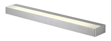 SEDO 14, Wandleuchte, LED, 3000 K, eckig, aluminium gebürstet, Glas satiniert, L/B/H 59,5/8,5/4 cm, 17 W