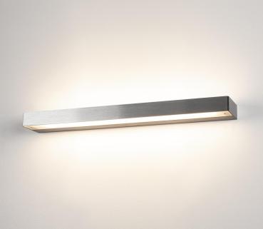 Preview: SEDO 14, Wandleuchte, LED, 3000 K, eckig, aluminium gebürstet, Glas satiniert, L/B/H 59,5/8,5/4 cm, 17 W