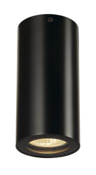 ENOLA B, Deckenleuchte, QPAR51, rund, schwarz, max. 35 W