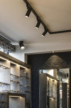 HELIA 50 TRACK, Strahler für 3Phasen Hochvolt-Stromschiene, LED, 3000 K, schwarz, 35°, inkl. 3 Phasen-Adapter