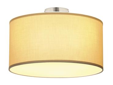 SOPRANA, Deckenleuchte, TC-DSE, rund, Schirm beige Ø/H 50/26 cm, max. 3x60 W