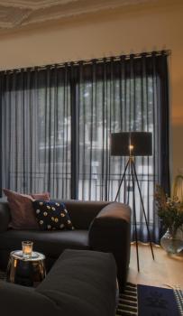 FENDA, Standleuchte, A60, schwarz, ohne Schirm, max. 40 W