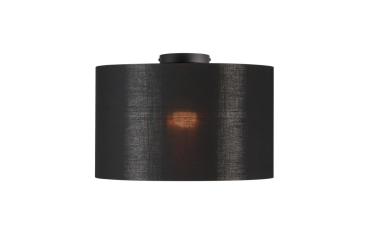 Preview: FENDA, Deckenleuchte, Deckenrosette, A60, schwarz, ohne Schirm, max. 60 W