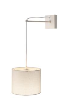 Preview: FENDA, Leuchtenschirm, rund, weiß, Ø/H 30/20 cm