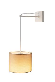 Preview: FENDA, Leuchtenschirm, rund, beige, Ø/H 30/20 cm