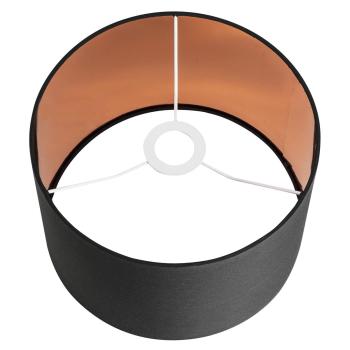 FENDA, Leuchtenschirm, rund, schwarz/kupfer, Ø/H 30/20 cm