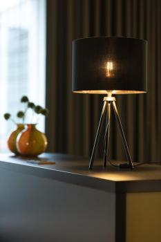 FENDA, Leuchtenschirm, rund, schwarz/kupfer, Ø/H 30/20 cm