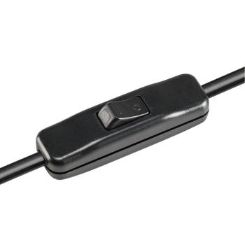 Preview: FENDA, Tischleuchte, Leuchtenfuß, A60, schwarz, ohne Schirm, max. 60 W