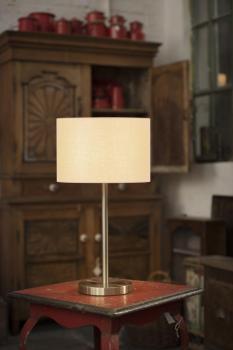 FENDA, Tischleuchte, Leuchtenfuß, A60, metall gebürstet, ohne Schirm, max. 60 W