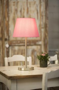 FENDA, Tischleuchte, Leuchtenfuß, A60, metall gebürstet, ohne Schirm, max. 60 W