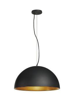 FORCHINI M 50, Pendelleuchte, A60, rund, schwarz/gold, Ø 50 cm, max. 40 W