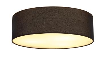 TENORA, Deckenleuchte, TC-(D,H,T,Q)SE, rund, Schirm schwarz Ø/H 50/15 cm, max. 69 W