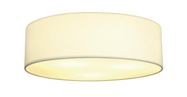 TENORA, Deckenleuchte, TC-(D,H,T,Q)SE, rund, Schirm weiß Ø/H 50/15 cm, max. 3x23 W