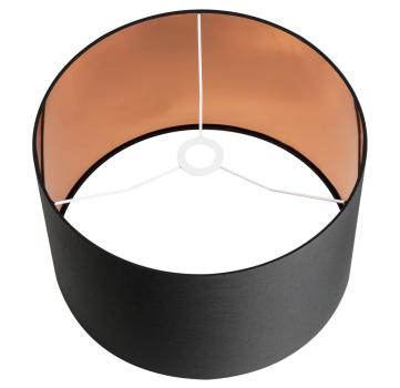 FENDA, Leuchtenschirm, rund, schwarz/kupfer, Ø/H 45,5/28 cm