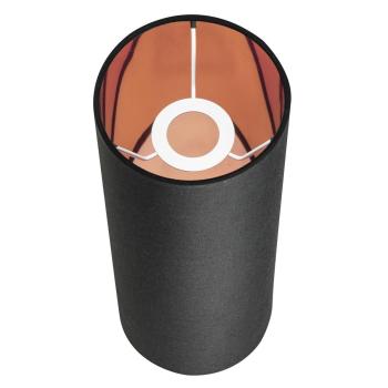 FENDA, Leuchtenschirm, rund, schwarz/kupfer, Ø/H 15/40 cm