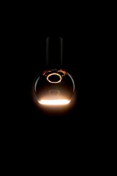 Preview: Leuchtmittel - LED Design-Bulb BLACK MOON 125, DIM, E27, 4,0W, 2200K, schwarz