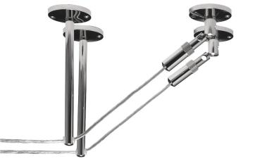 Preview: UMLENKER, für Niedervolt-Seilsystem, chrom, 2 Stück, 16 cm