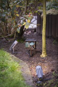 Preview: 4-FACH GARTENSTECKDOSEN, Außensteckdose, IP44, mit 1,4 m Anschlussleitung und Schutzkontaktstecker