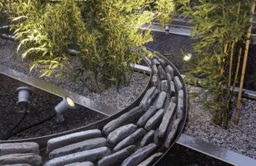 Preview: NAUTILUS 10, Outdoor Spiessleuchte, QPAR51, IP65, silbergrau, max. 35 W, inkl. 1,5 m Kabel mit Stecker