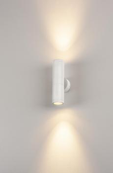 Preview: ASTINA, Outdoor Wandleuchte, TCR50-SE, IP44, rund, up/down, weiß, max. 44 W