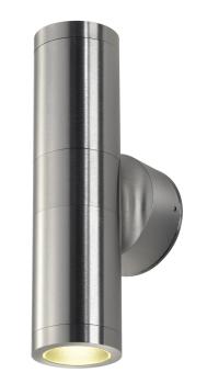 ASTINA, Outdoor Wandleuchte, TCR50-SE, IP44, rund, up/down, aluminium gebürstet, max. 44 W